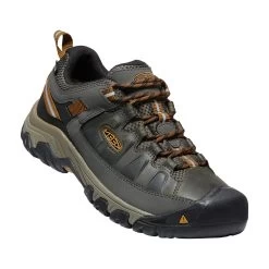 Keen Mens Targhee III Waterproof Hiking Shoes (Black Olive / Golden Brown)