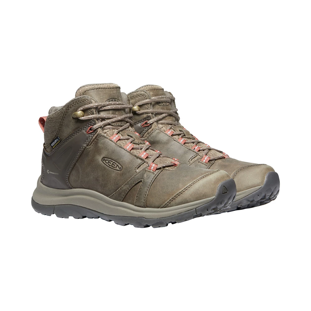 Keen Womens Terradora II Mid Waterproof Hiking Boots (Brindle / Redwood) - Image 3