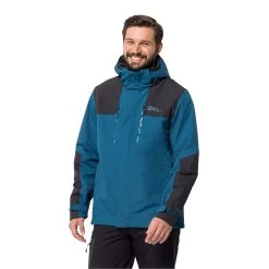 Jack Wolfskin Mens Jasper Waterproof Jacket (Blue Daze)