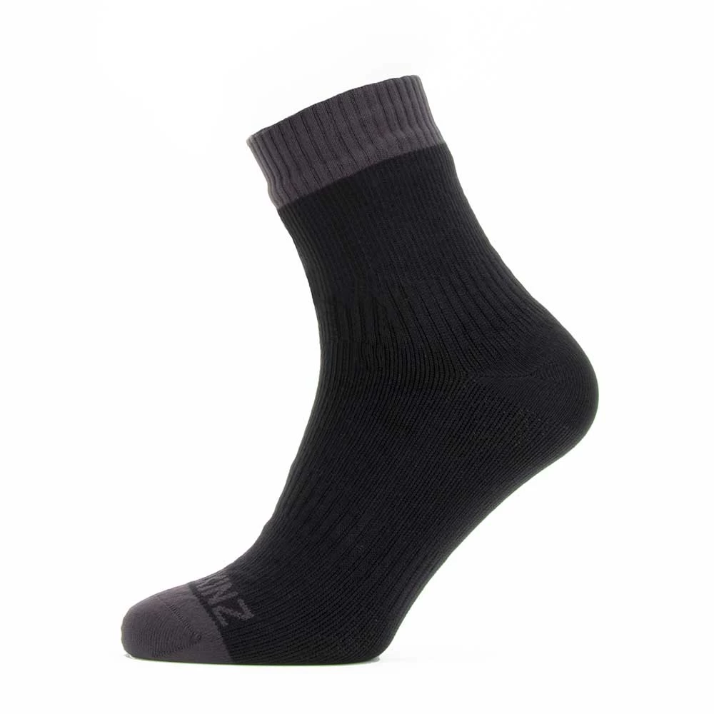 Sealskinz Warm Weather Ankle Length Waterproof Sock (Black/Grey)