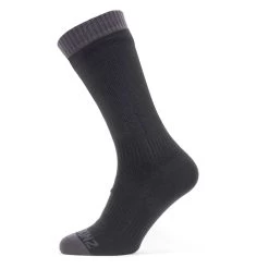 Sealskinz Warm Weather Mid Length Waterproof Sock (Black/Grey)