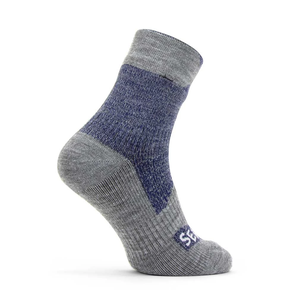 Sealskinz All Weather Ankle Length Waterproof Sock (Navy/Grey Marl) - Image 2