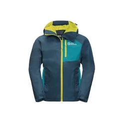 Jack Wolfskin Kids Active Hike Waterproof Jacket (Dark Sea)