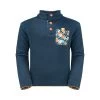 Jack Wolfskin Kids Polartec Villi Button Fleece (Dark Sea)