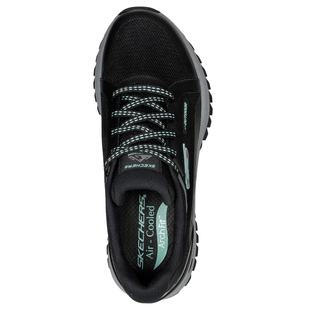Skechers Womens Arch Fit Discover Walking Shoes (Black / Aqua) - Image 4