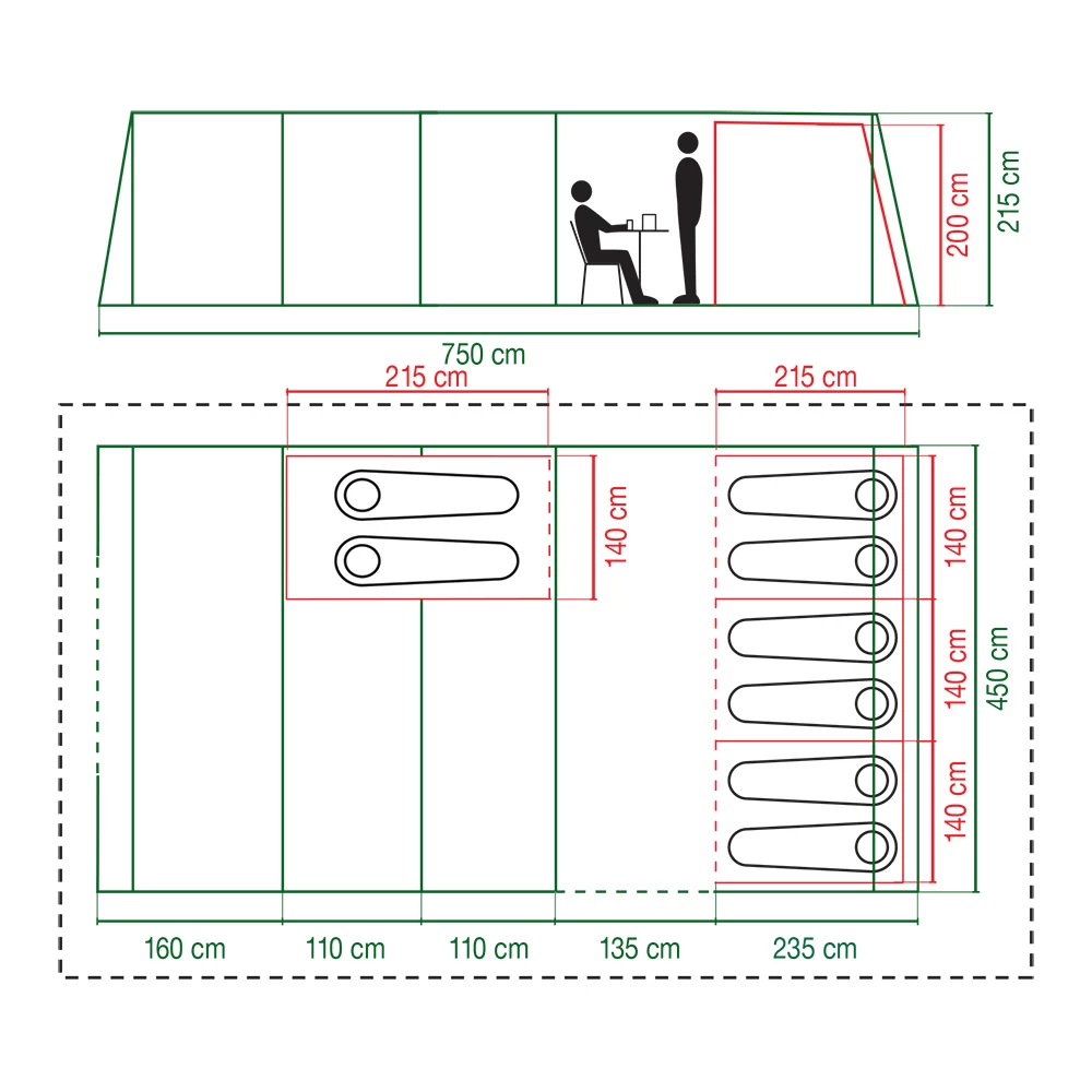Coleman Weathermaster 8XL Air BlackOut Tent - Image 5