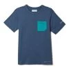 Columbia Kids Tech Trail Short Sleeved T-Shirt (Dark Mountain Heather)