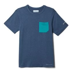 Columbia Kids Tech Trail Short Sleeved T-Shirt (Dark Mountain Heather)