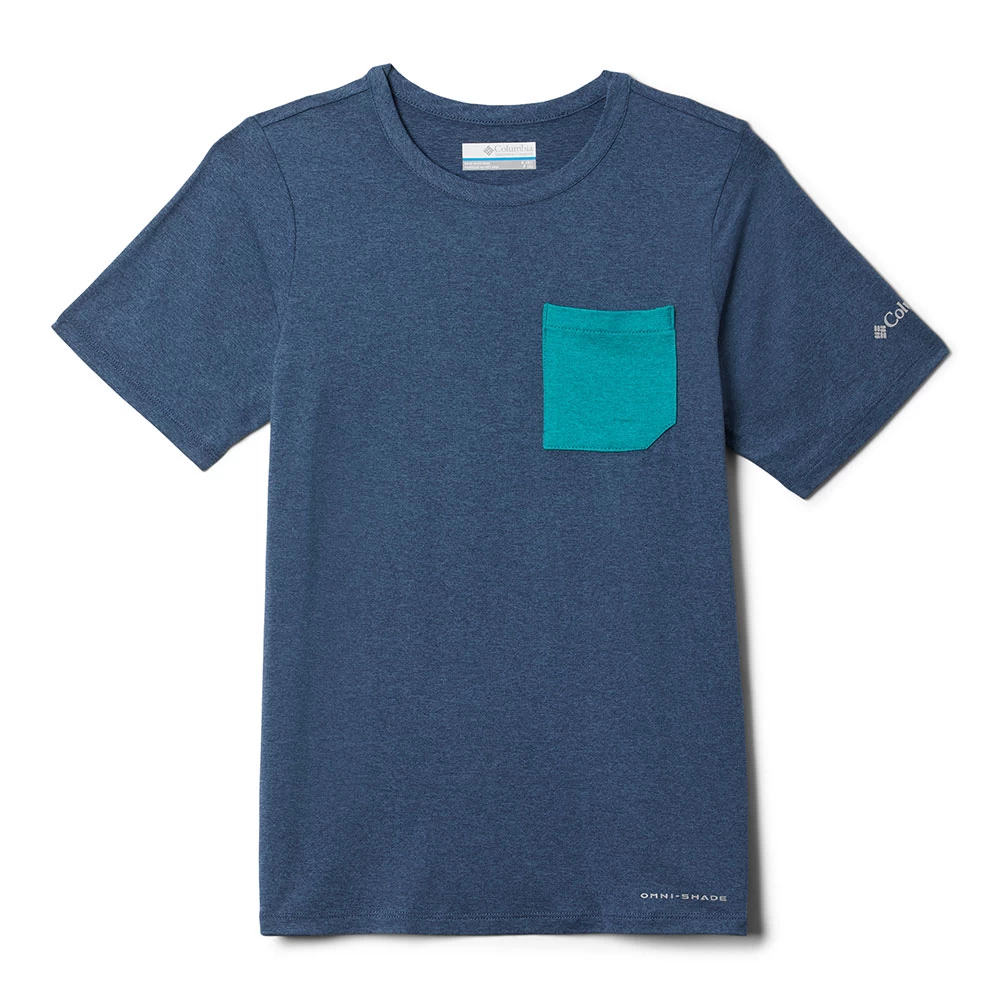 Columbia Kids Tech Trail Short Sleeved T-Shirt (Dark Mountain Heather)