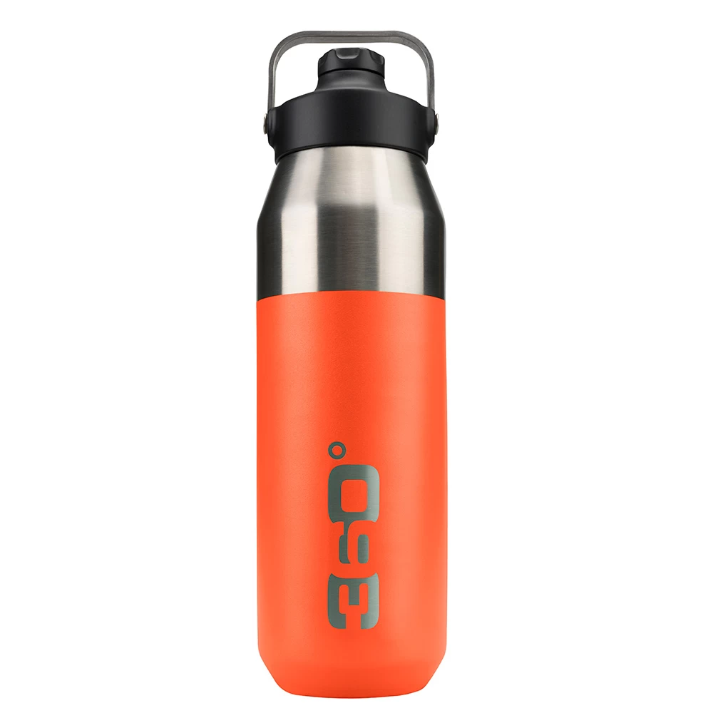 360 Degrees Vacuum Insulated Stainless Wide Mouth Bottle With Sip Cap - 1L (Pumpkin)