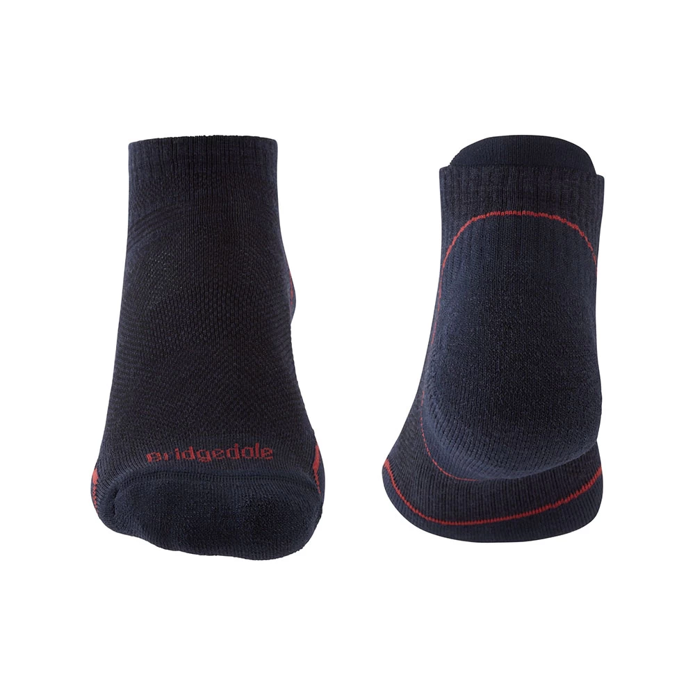 Bridgedale Mens Ultra Light T2 Merino Performance Low Socks (Navy/Red) - Image 2