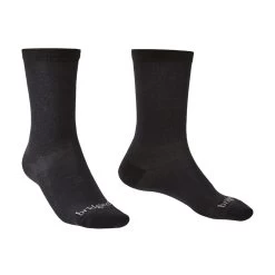 Bridgedale Mens Coolmax Liner Base Layer Boot Socks (2 Pack) (Black)
