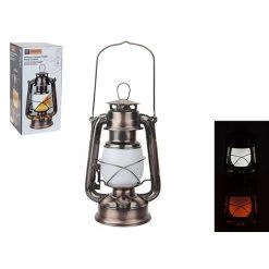 Summit B & Co Flame Hurricane Lantern With Batteries