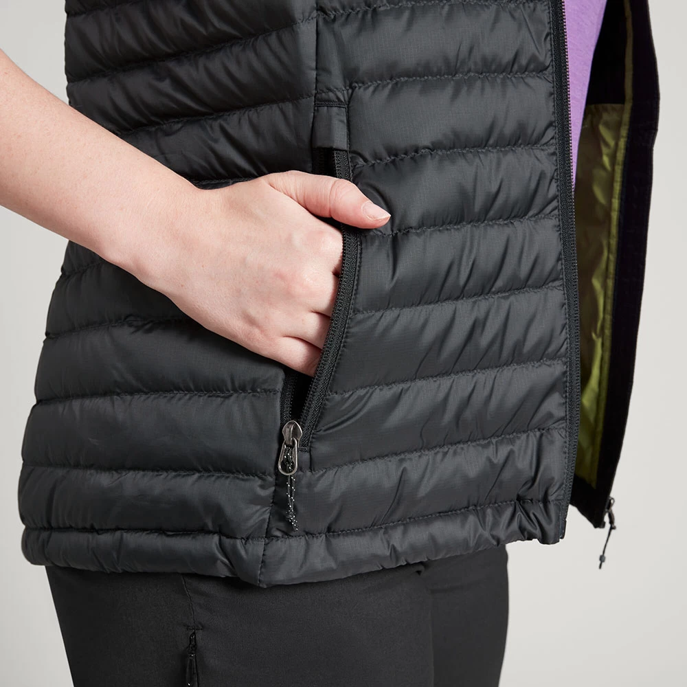 Kathmandu Womens Heli Lightweight Down Hooded Vest (Black) - Image 5