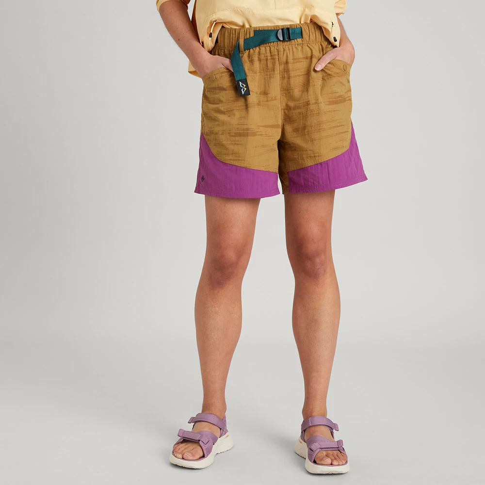 Kathmandu Womens EVRY-Day Cargo Shorts (Dijon Traverse Print/Raz)