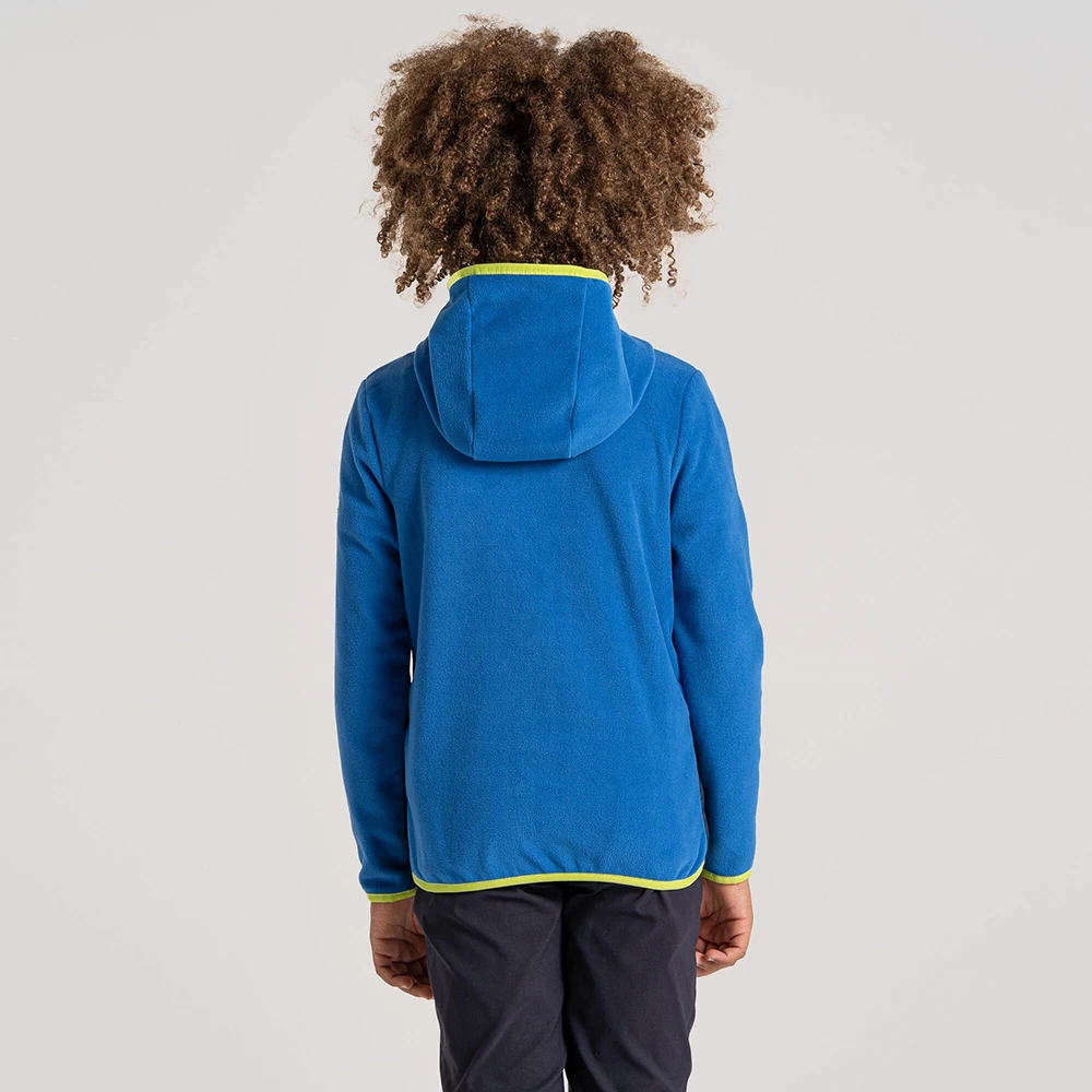 Craghoppers Kids Brady Hybrid Full-Zip Hooded Fleece (Bolt Blue / Blue Navy) - Image 3