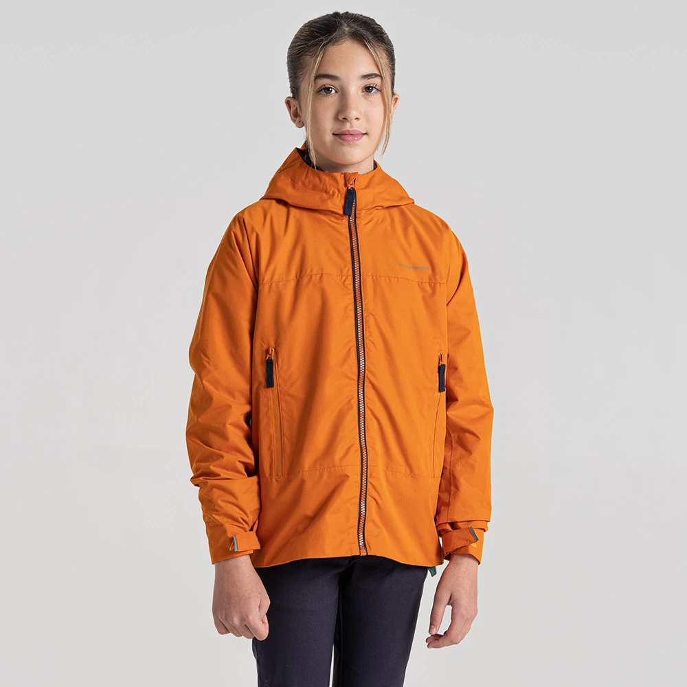 Craghoppers Kids Tobin Waterproof Jacket (Canyon Orange) - Image 2