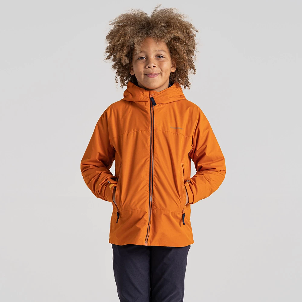 Craghoppers Kids Tobin Waterproof Jacket (Canyon Orange) - Image 3