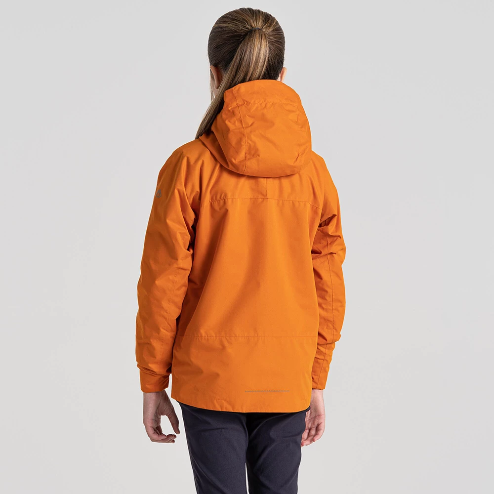 Craghoppers Kids Tobin Waterproof Jacket (Canyon Orange) - Image 4