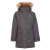 Trespass Girls Rhoda Waterproof Insulated Parka (Dark Grey)