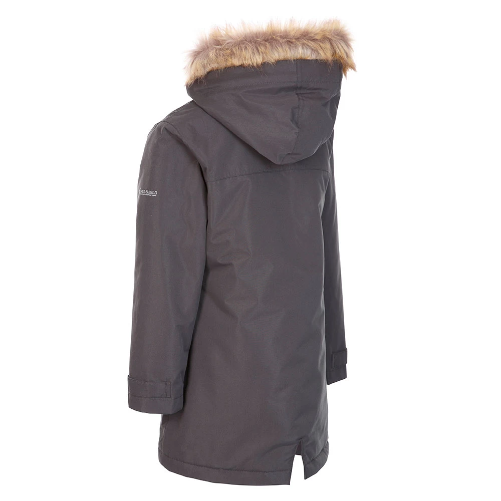 Trespass Girls Rhoda Waterproof Insulated Parka (Dark Grey) - Image 2