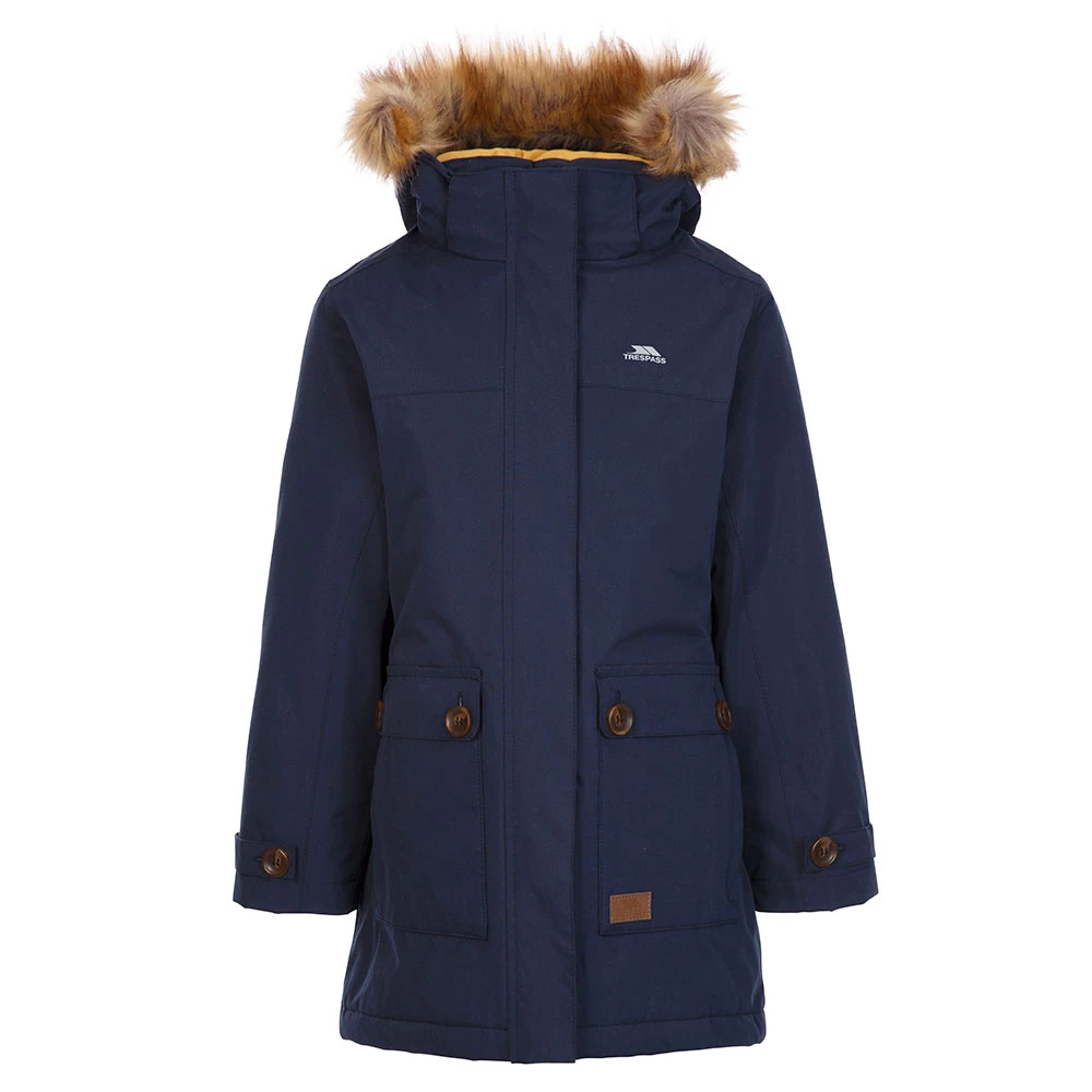 Trespass Girls Rhoda Waterproof Insulated Parka (Navy)