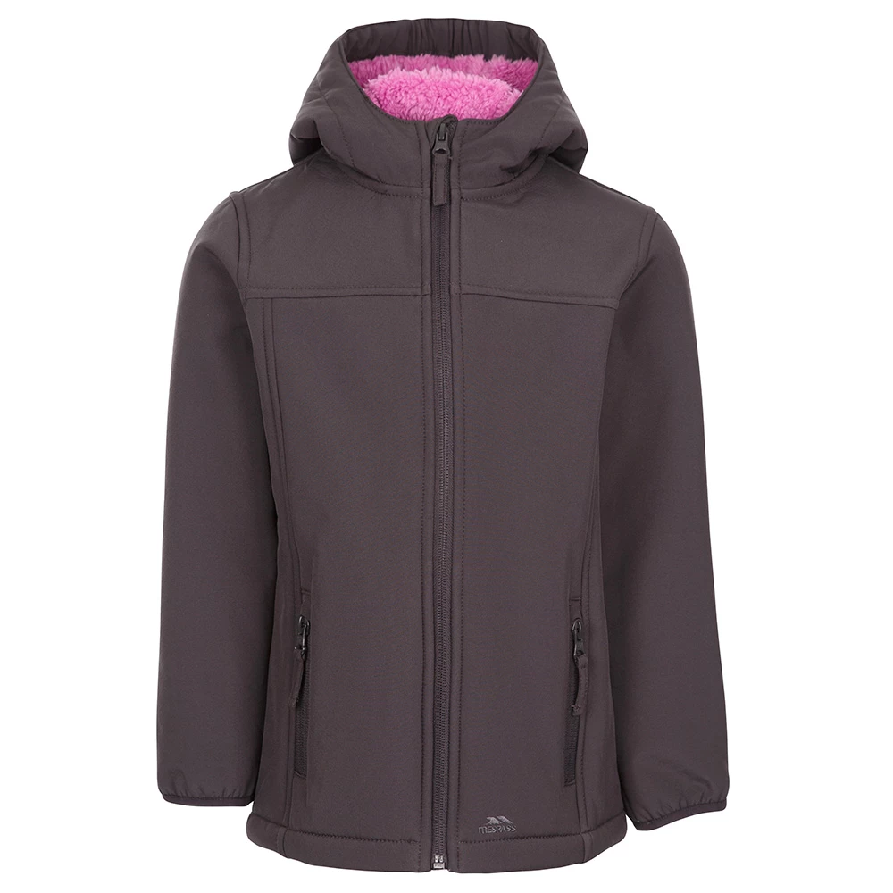 Trespass Girls Kristen Softshell Jacket (Dark Grey) - Image 3
