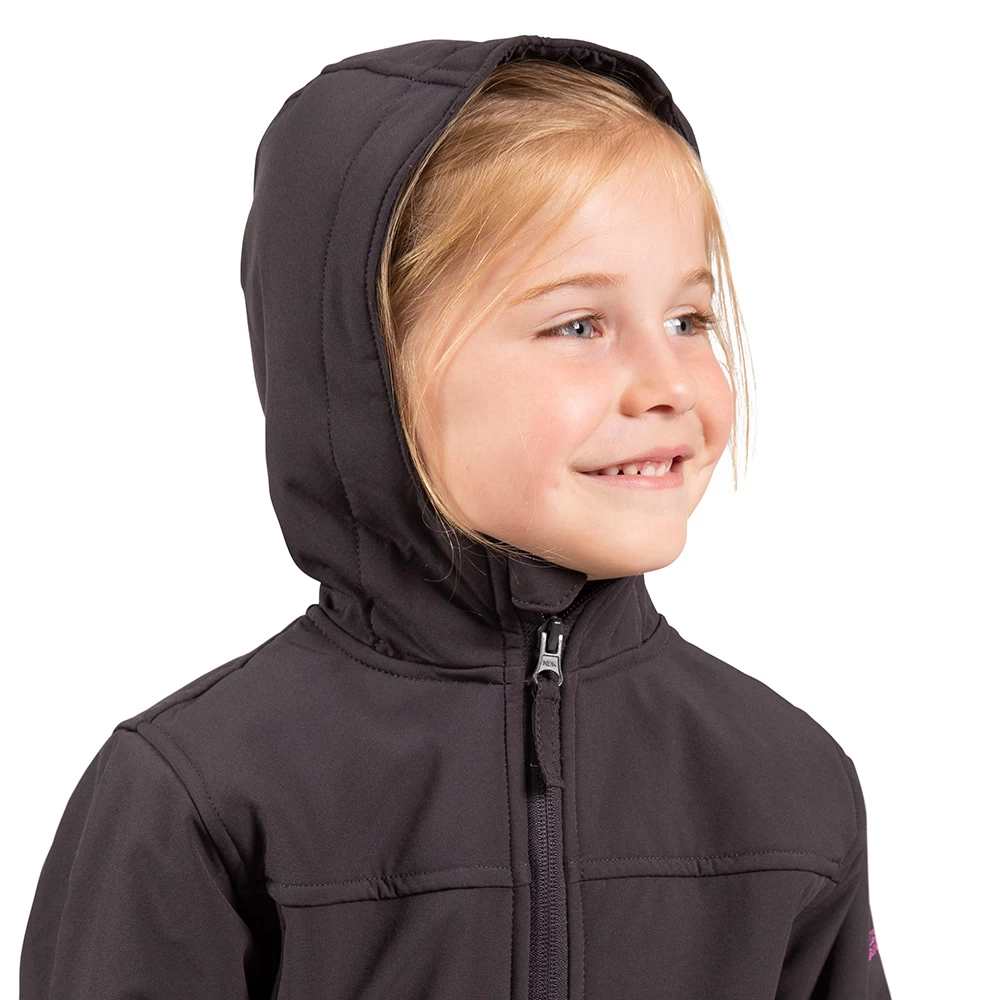 Trespass Girls Kristen Softshell Jacket (Dark Grey) - Image 5