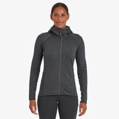 Montane Womens Protium Hooded Full Zip Fleece Jacket (Charcoal)