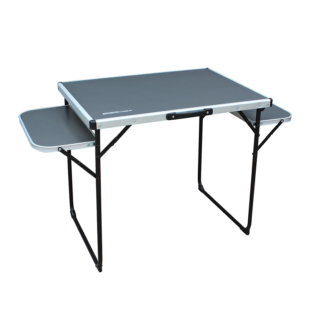 Outdoor Revolution Aluminium Top Camping Table 130 X 60cm With Folding Side Tables