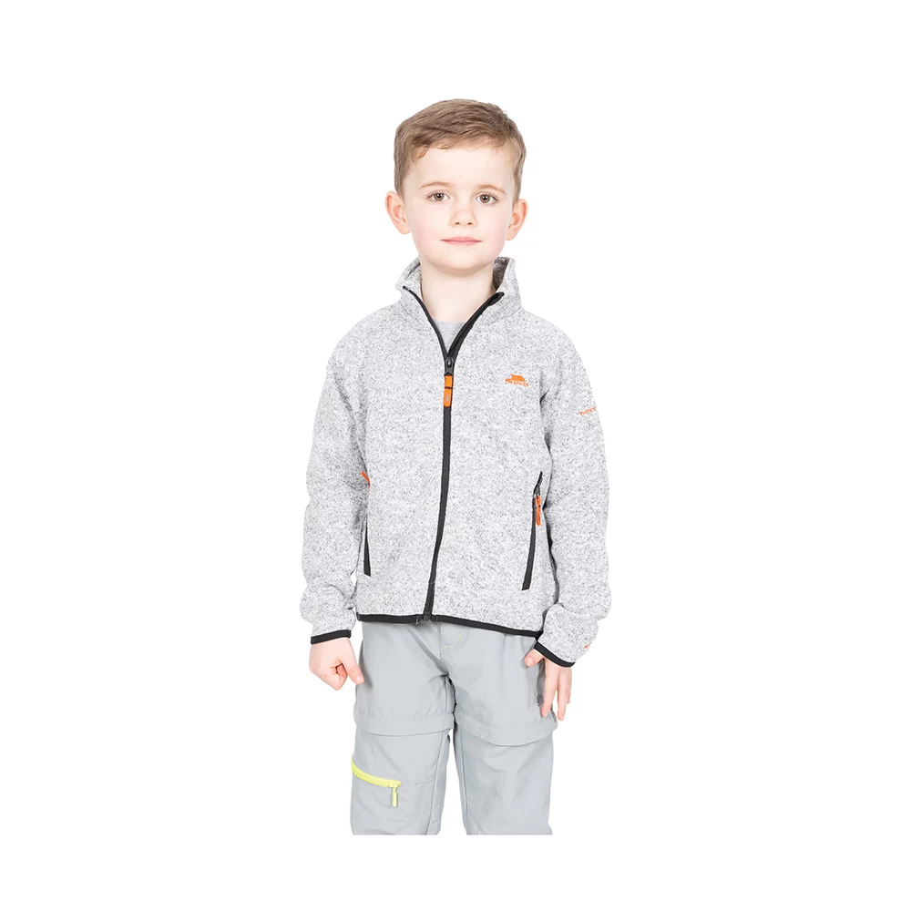 Trespass Kids Mario Full Zip Fleece (Grey Marl)