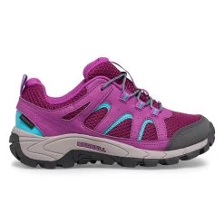 Merrell Kids Oakcreek Low Waterproof Walking Sneakers (Paloma/Berry)