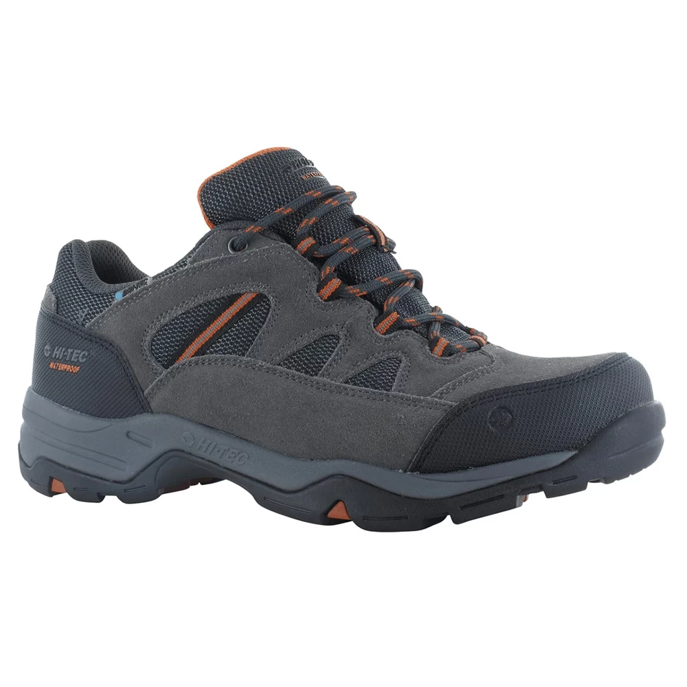 Hi-Tec Mens Bandera II Low Waterproof Wide Fit Walking Shoes (Charcoal)