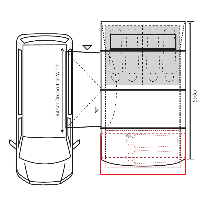 Outdoor Revolution Cayman Cacos Air SL Drive Away Awning - Image 3