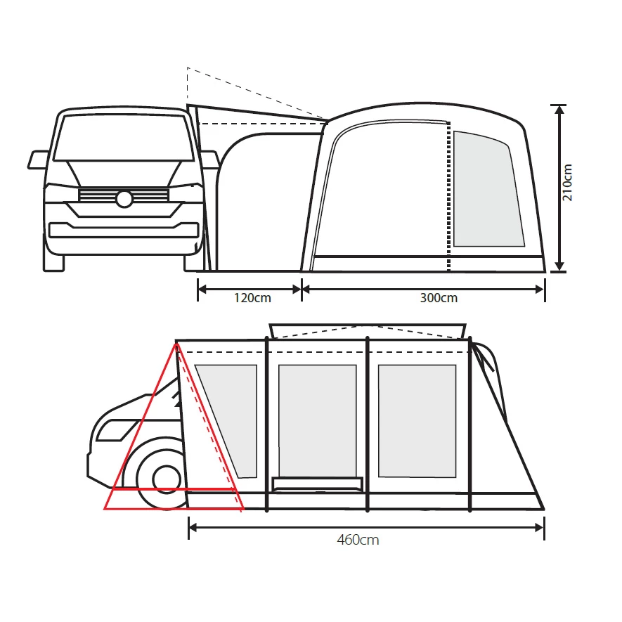Outdoor Revolution Cayman Curl XLE F/G Drive Away Awning - Image 4