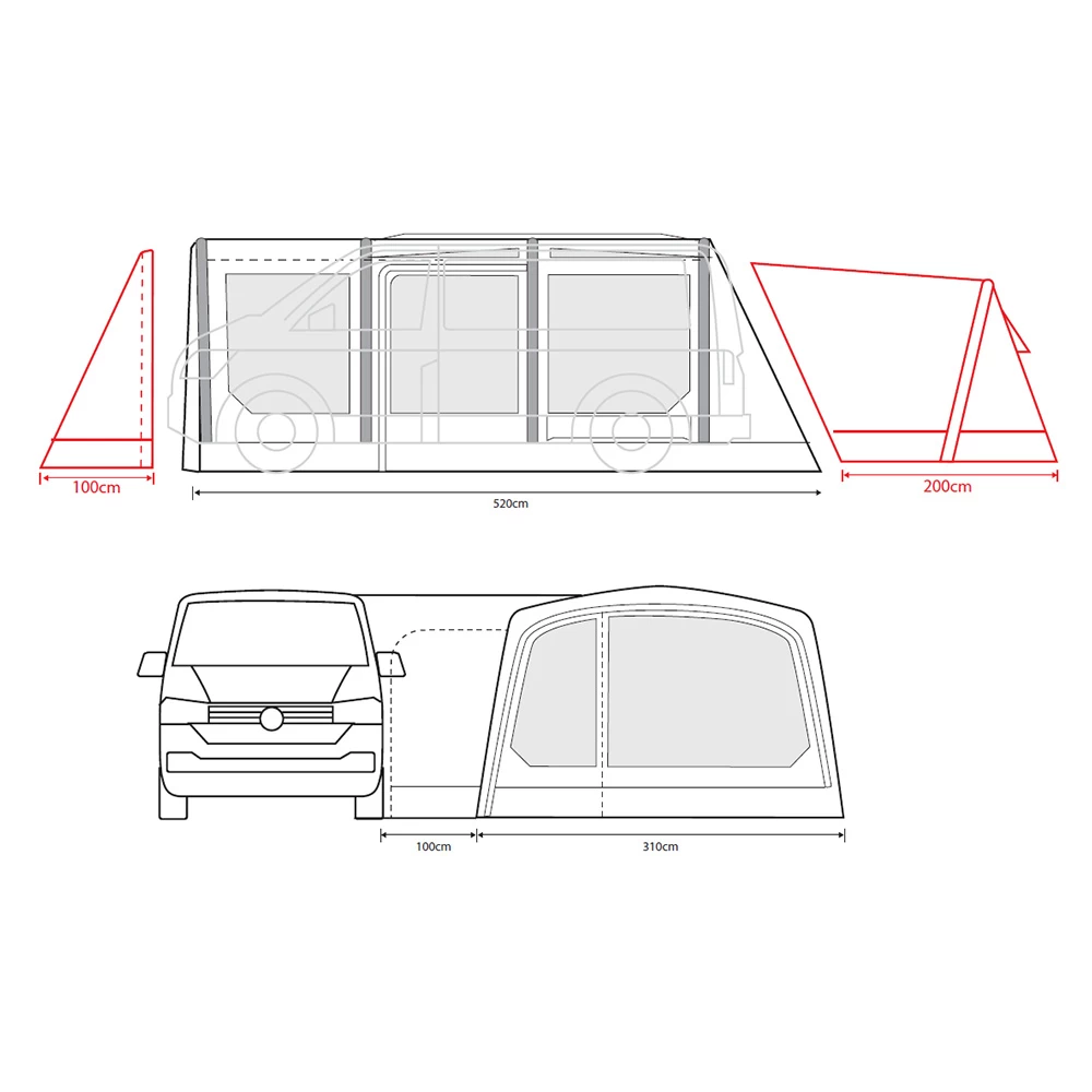 Outdoor Revolution Movelite T4E PC Air Drive Away Awning - Image 4