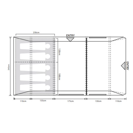 Outdoor Revolution Airedale 5.0s Air Tent - Image 11