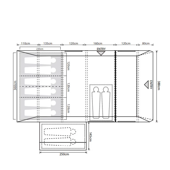 Outdoor Revolution Airedale 6.0SE Air Tent - Image 4