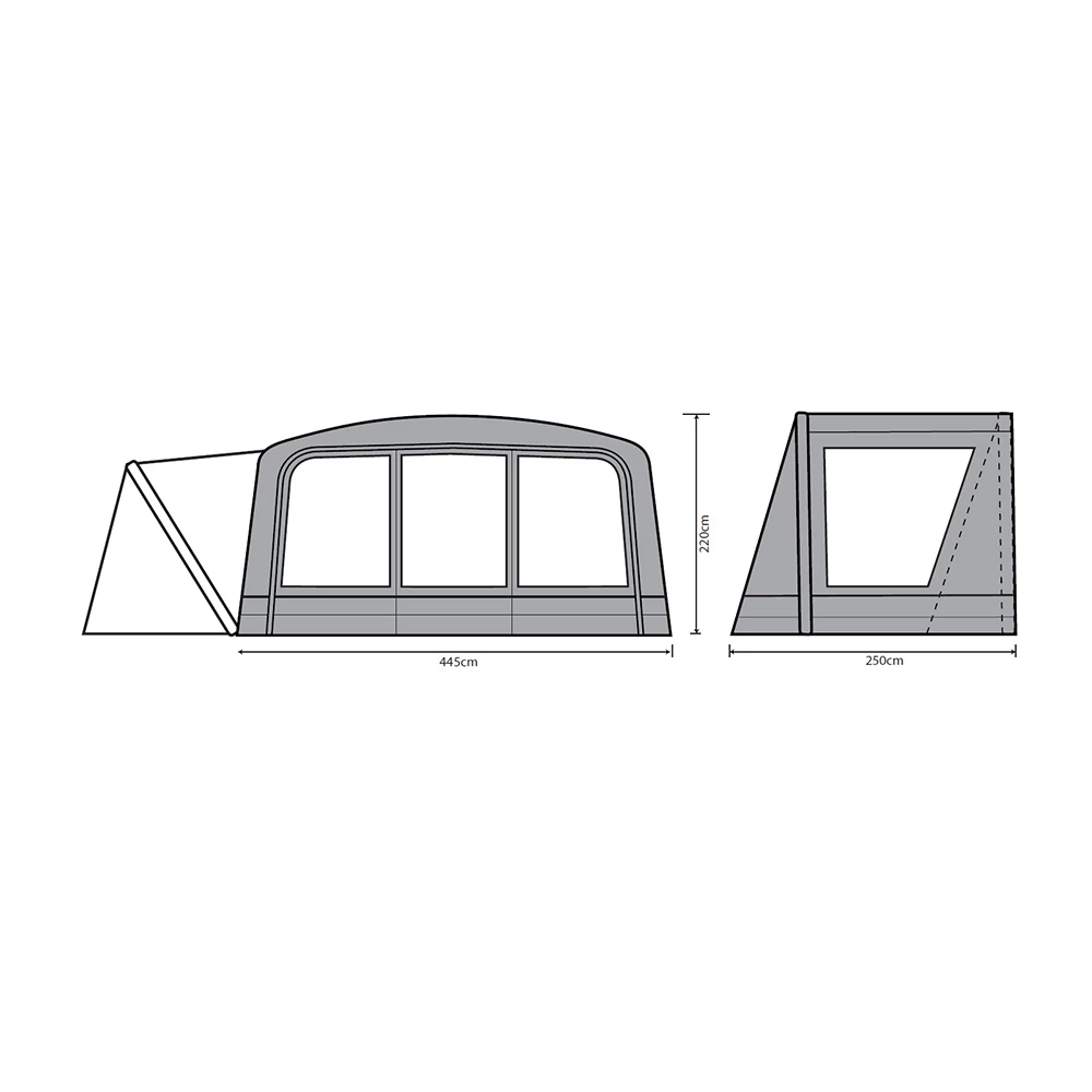 Outdoor Revolution Kalahari PC 9.0 DSE Front Porch Extension - Image 4