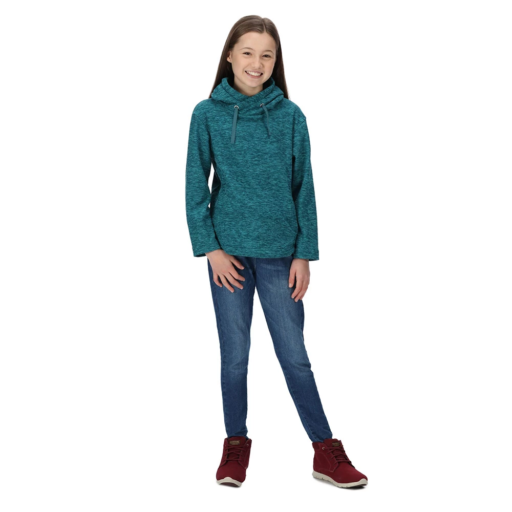 Regatta Kids Kacie Hooded Fleece (Dragonfly Marl) - Image 3