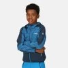 Regatta Kids Dissolver VII Hooded Full Zip Fleece (Indigo Blue / Blue Wing)