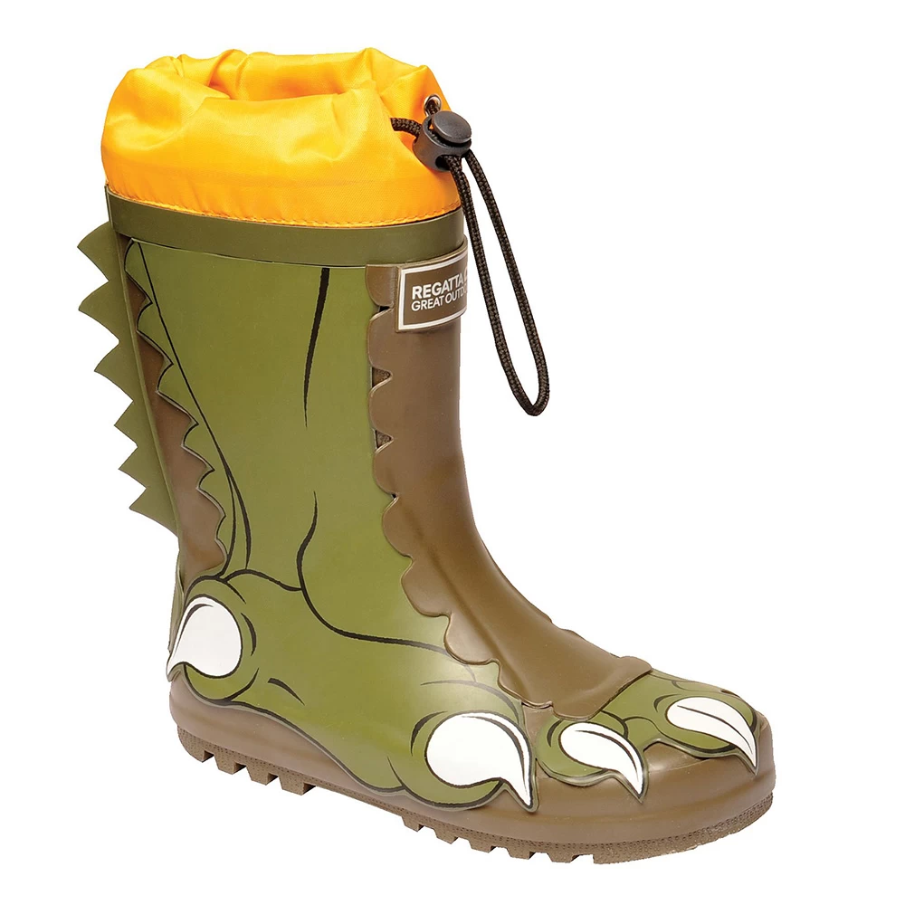 Regatta Kids Mudplay Dinosaur Wellingtons (Unicorn Radiant Orchid)