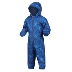 Regatta Kids Splat II Waterproof All In One Suit (Nautical Blue)