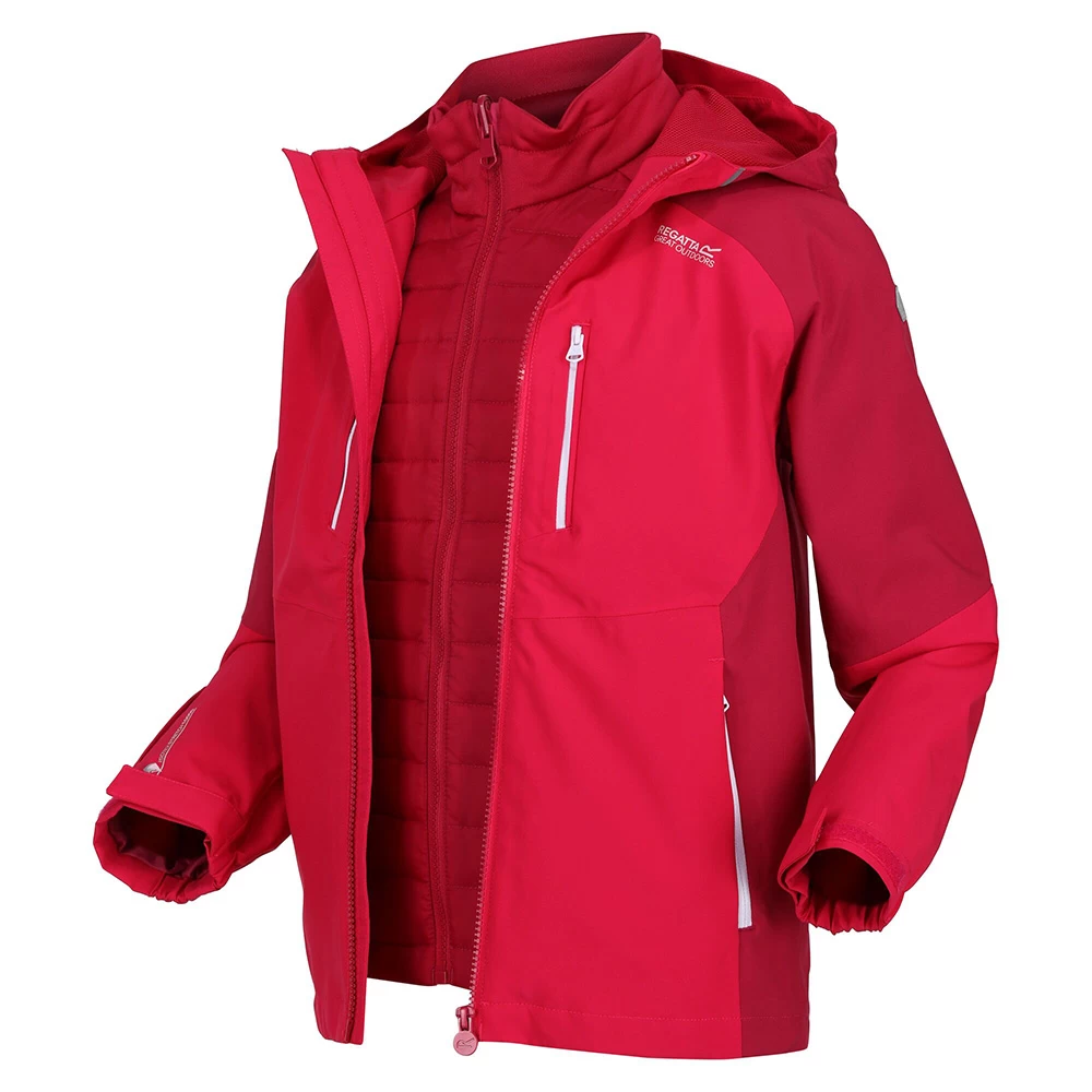Regatta Kids Hydrate VII 3 In 1 Waterproof Insulated Jacket (Pink Potion) - Image 3