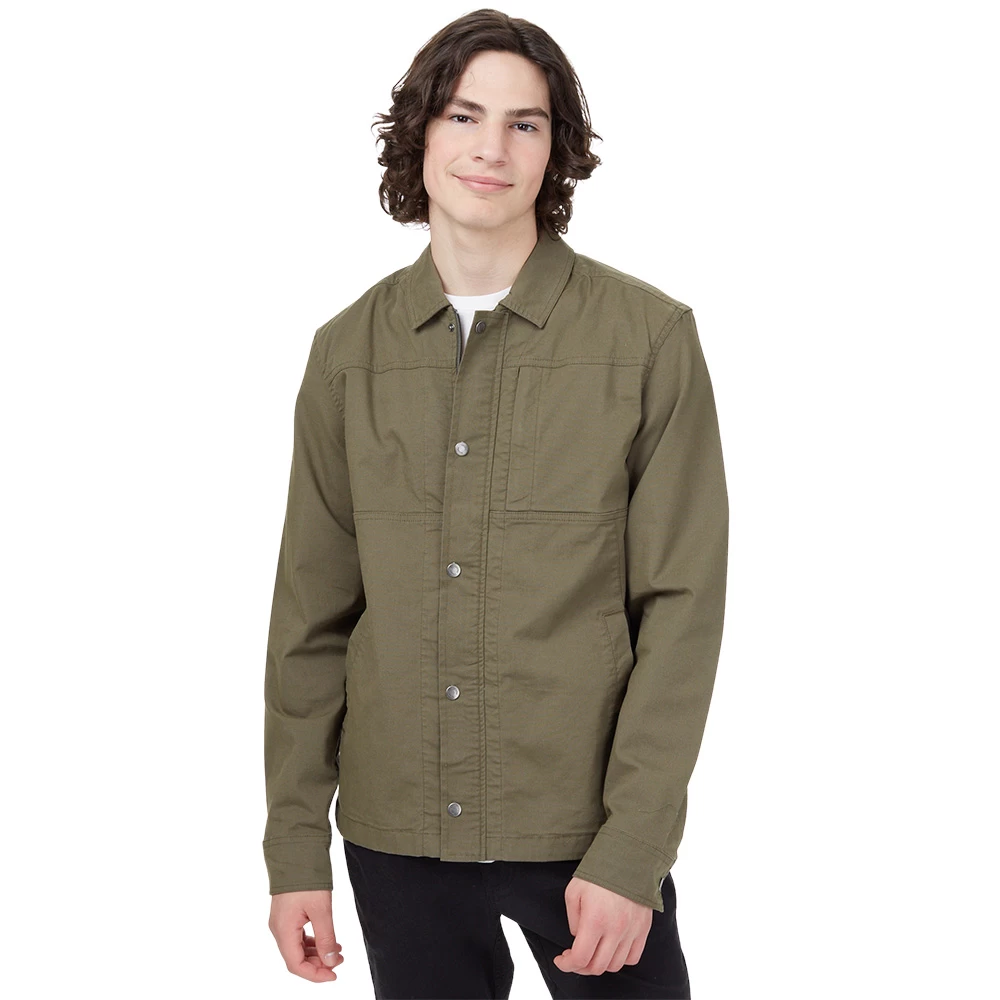 Tentree Mens Canvas Jacket (Olive Night Green)