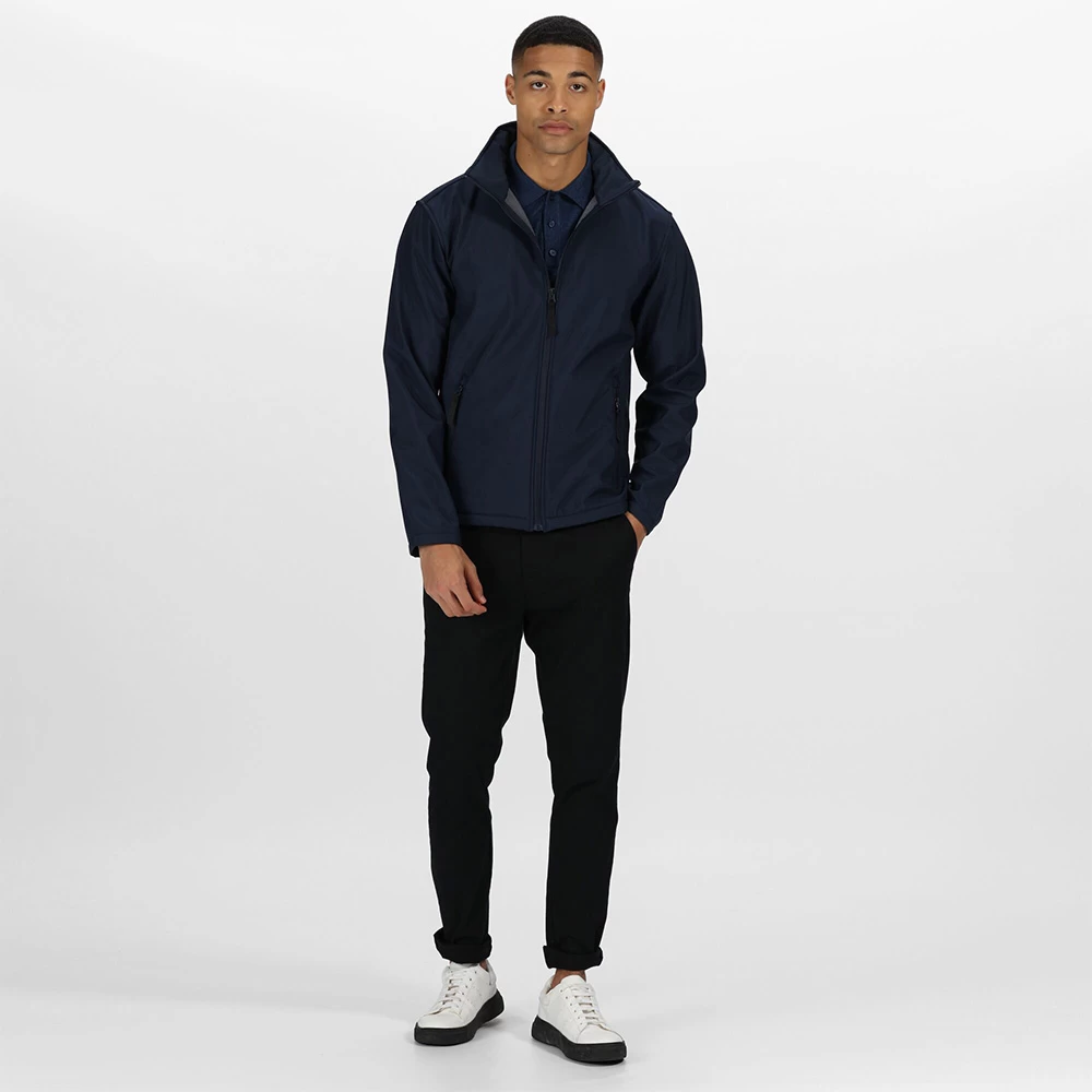Regatta Professional Mens Classic 3 Layer Printable Softshell (Navy / Seal Grey) - Image 3